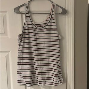 SO White and Blue Relaxed Tank Top